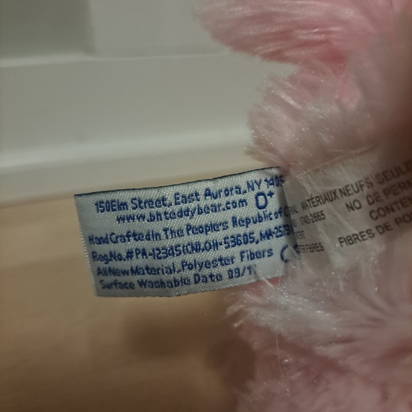 Beverly Hills Teddy Bear Company Pink Plush Dog Stuffed Animal - Picture 3 of 4